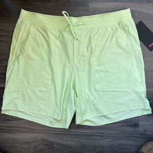 Lululemon Men’s License to Train 7” Light Green Shorts (Linerless/No liner), XXL